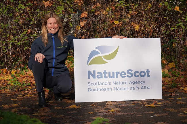 Francesca Osowska with NatureScot branding