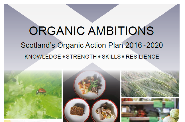 Screenshot of organic ambitions action plan