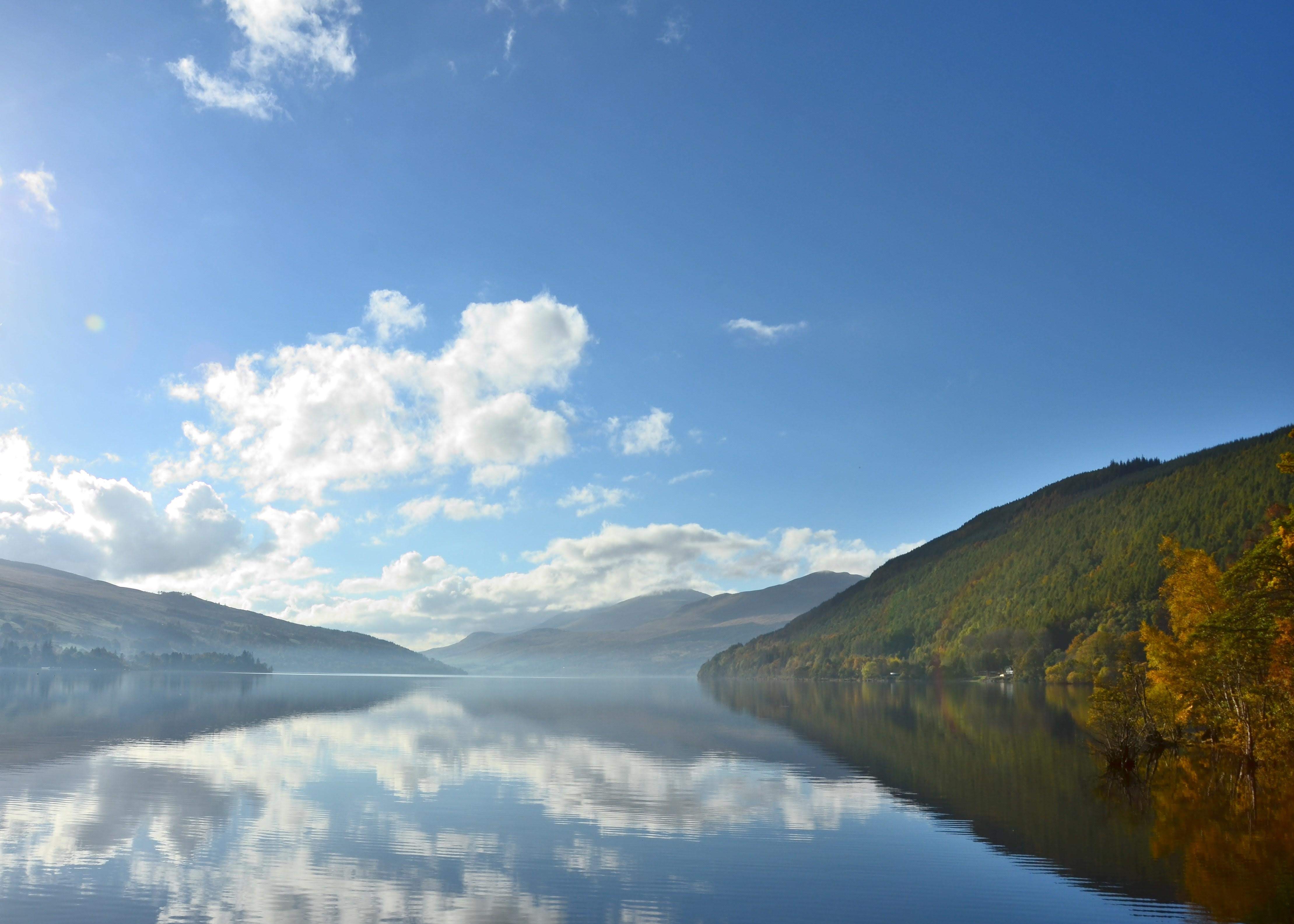 Sky reflected in Scottish Loch