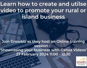 Showcasing your business with Canva Videos flyer