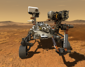 llustration of NASA's Perseverance rover operating on the surface of Mars. ©NASA/JPL-Caltech