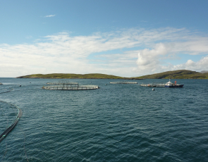 Hellisay fish farm in the Western Isles