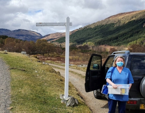 Community nurse on visit to rural location