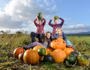 Arnprior Pumpkins - Children holding pumpkins