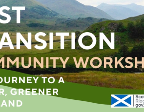 just Transition event banner