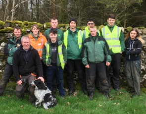 Group photo of forestry apprentices and trainers