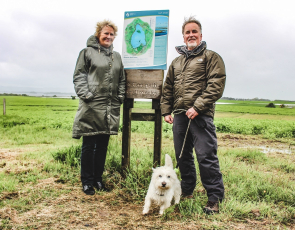 Environment Secretary Roseanna Cunningham on IPA funded path near Loch Leven