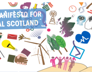 Graphic with text: A Manifesto for rural scotland