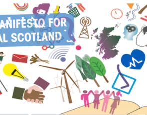 graphic with text 'A Manifesto for Rural Scotland'