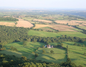 Aerial rural landscape 