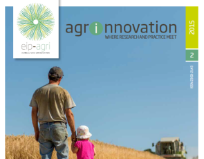 Screenshot of half of the front cover of the agrinnovation magazine