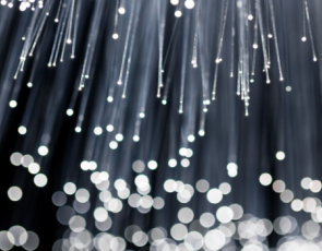 close up of broadband fibres