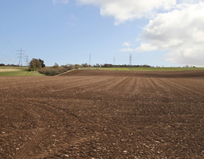 Freshly sown field, Balrobert Farm, near Inverness.