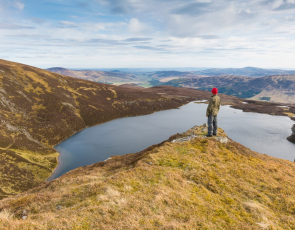 Person overlooking Loch Brandy