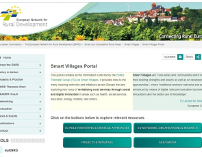 Screenshot from Smart Villages portal