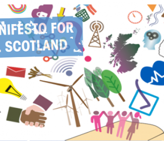 Graphic with text A Manifesto for Rural Scotland