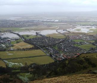 Flooding near Menstrie, Scotland