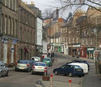 An empty high street in Blairgowrie, Perthshire