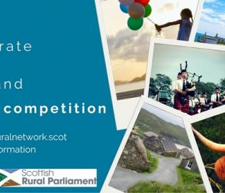 Graphic with text 'celebrate rural scotland photo competition'