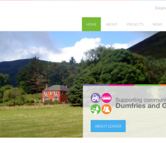 Screenshot of Dumfries and Galloway website