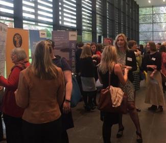 People networking at women in agriculture event
