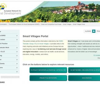 Screenshot from Smart Villages portal