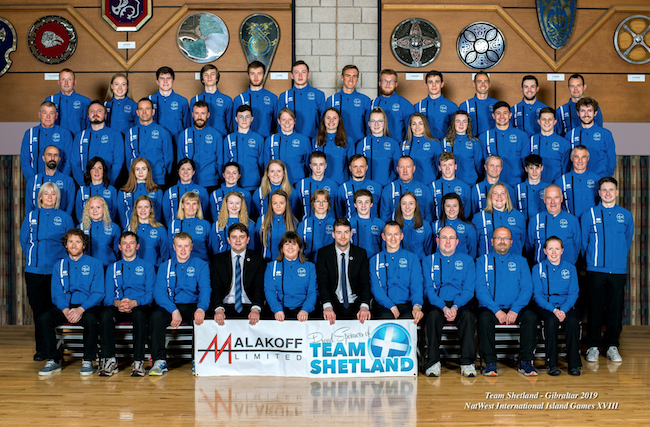 Shetland Island Games Team, photo courtesy of Shetland Island Games Association
