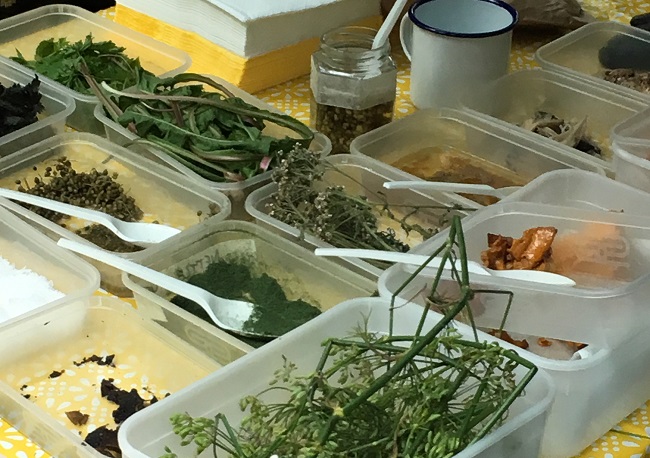 foraged toppings for flatbreads
