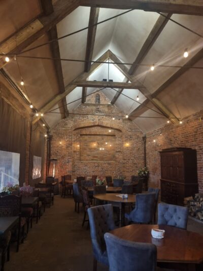 The gorgeous barn conversion at Oteley Estate.